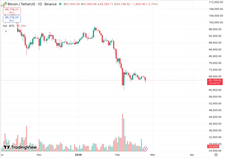 Bitcoin Falls Below $65,000: Ethereum and Solana Rapidly Decline, Traders Suffer Losses