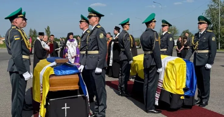 The Remains of Andriy Melnyk and His Wife Displayed at the Patriarchal Cathedral in Kyiv