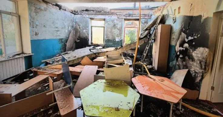 Russian drone attack damaged a kindergarten and residential buildings in Kyiv region
